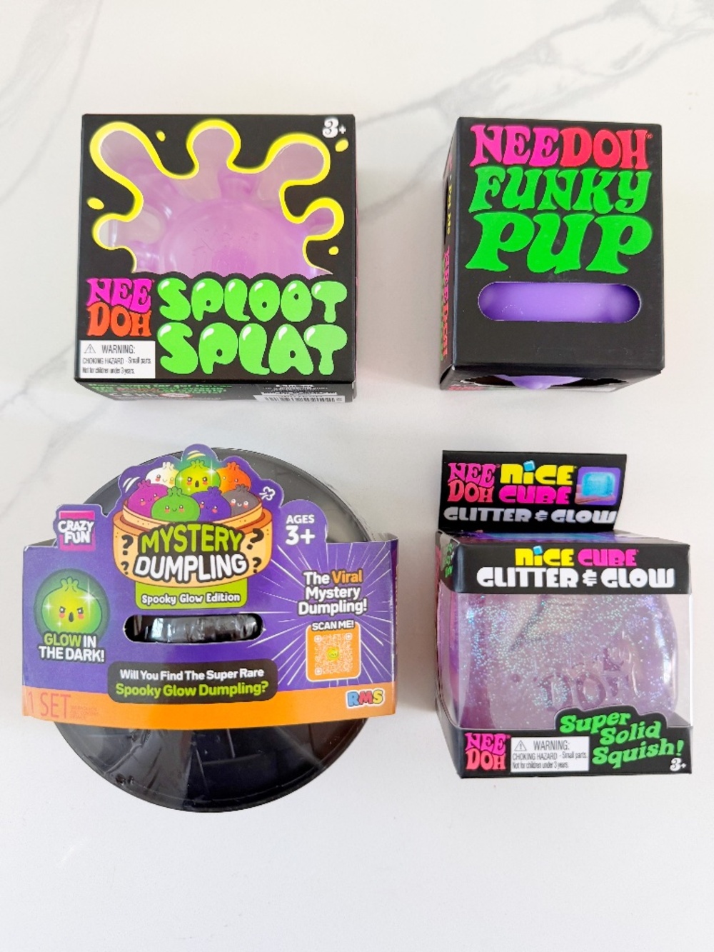 💜 Halloween Purple Squishy Bundle of 4 | NeeDoh + RMS Mystery Dumpling